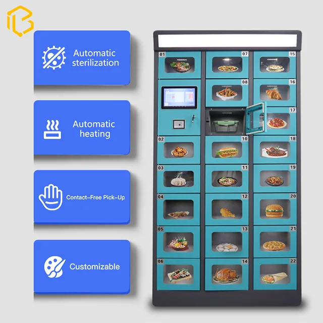 Смарт-шкафчик для пищевых продуктов, Холодильный шкаф для пищевых продуктов с собственным разработанным программным обеспечением и компрессором 110 В/220 В