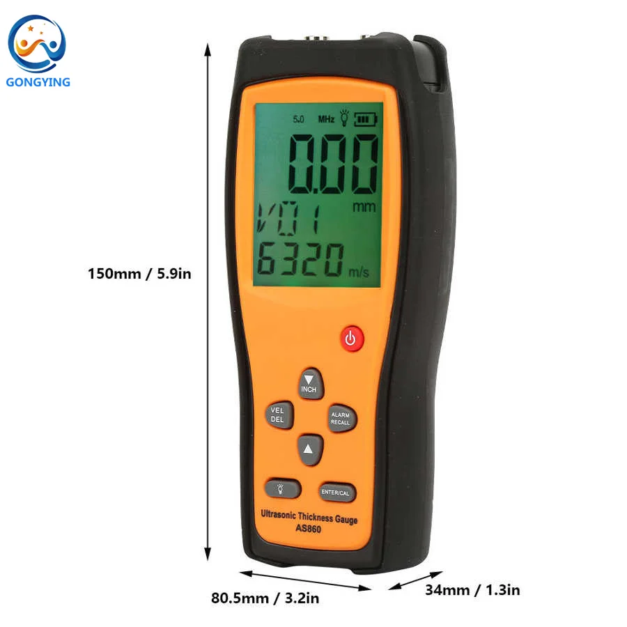 Smart Sensor As860 Digital Ultrasonic Thickness Gauge Sound Meter 1.0