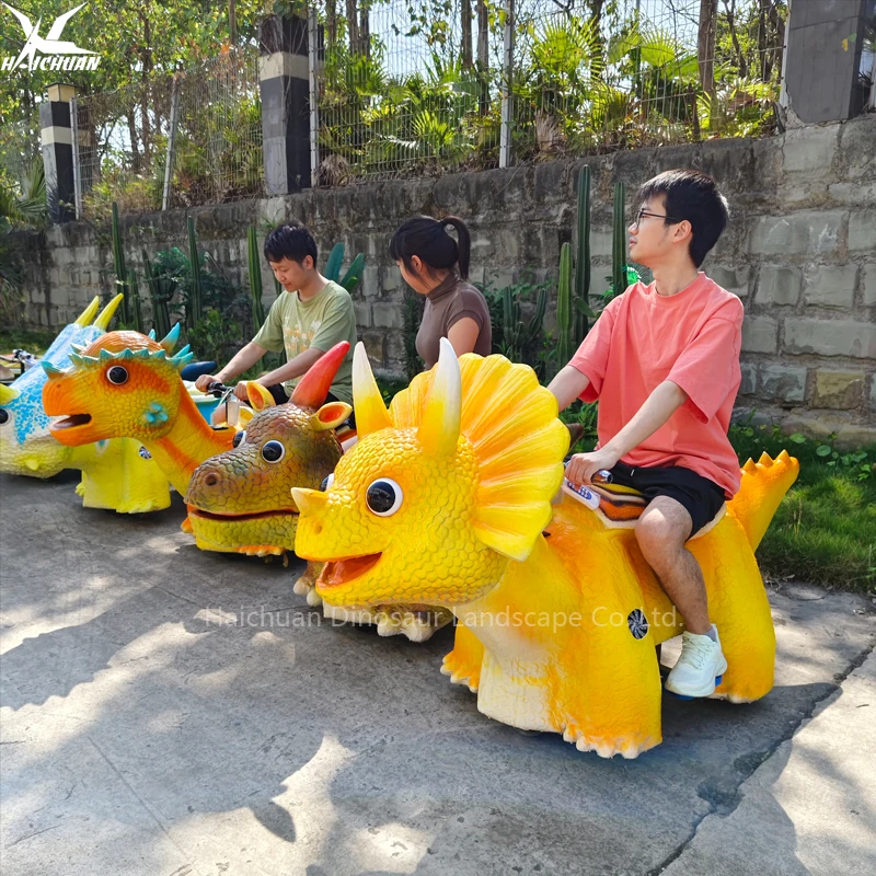Hot Sale Electric Animatronic Dinosaur Scooter Riding Machine Kids Can Drive for Fun Shopping Malls Tourist Attractions Dinosaur