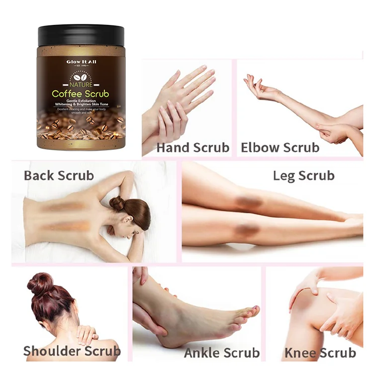 Светящиеся все это частная этикетка на заказ органическое отбеливание подтяжки лица и тела кофе скраб наборы