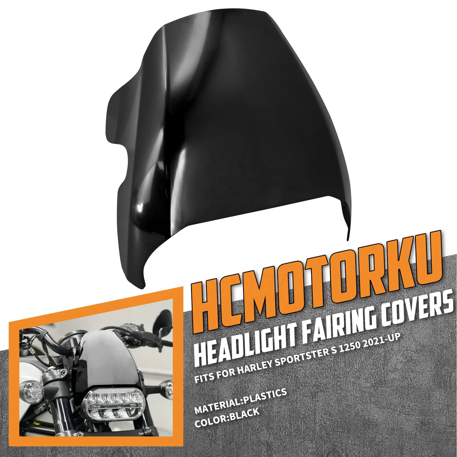 Carbon Fiber Headlight Fairing Cover For Harley Sportster S RH1250S 2021-2023 – TOPJTLC