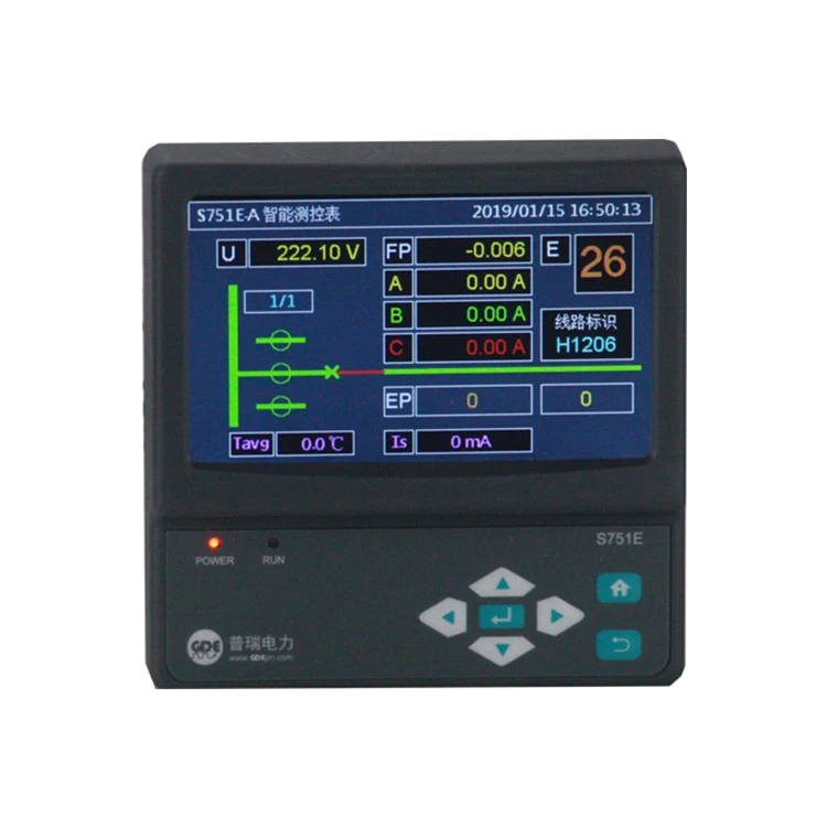 S751e-A LCD Three Phase Frequency Meter Digital Multifunction Panel Meter RS485 modbus multi analog metering panel meter