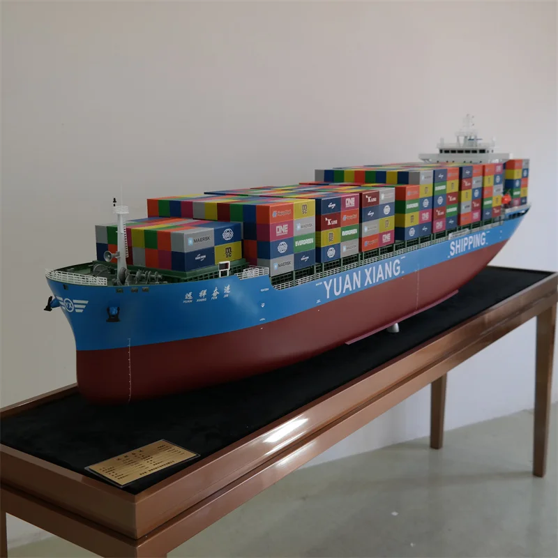 【A】O.A.S Factory's 150cm Ship Model for Christmas or Father's Day Elegant Shipping Company Container Ship Crafted as a Gift