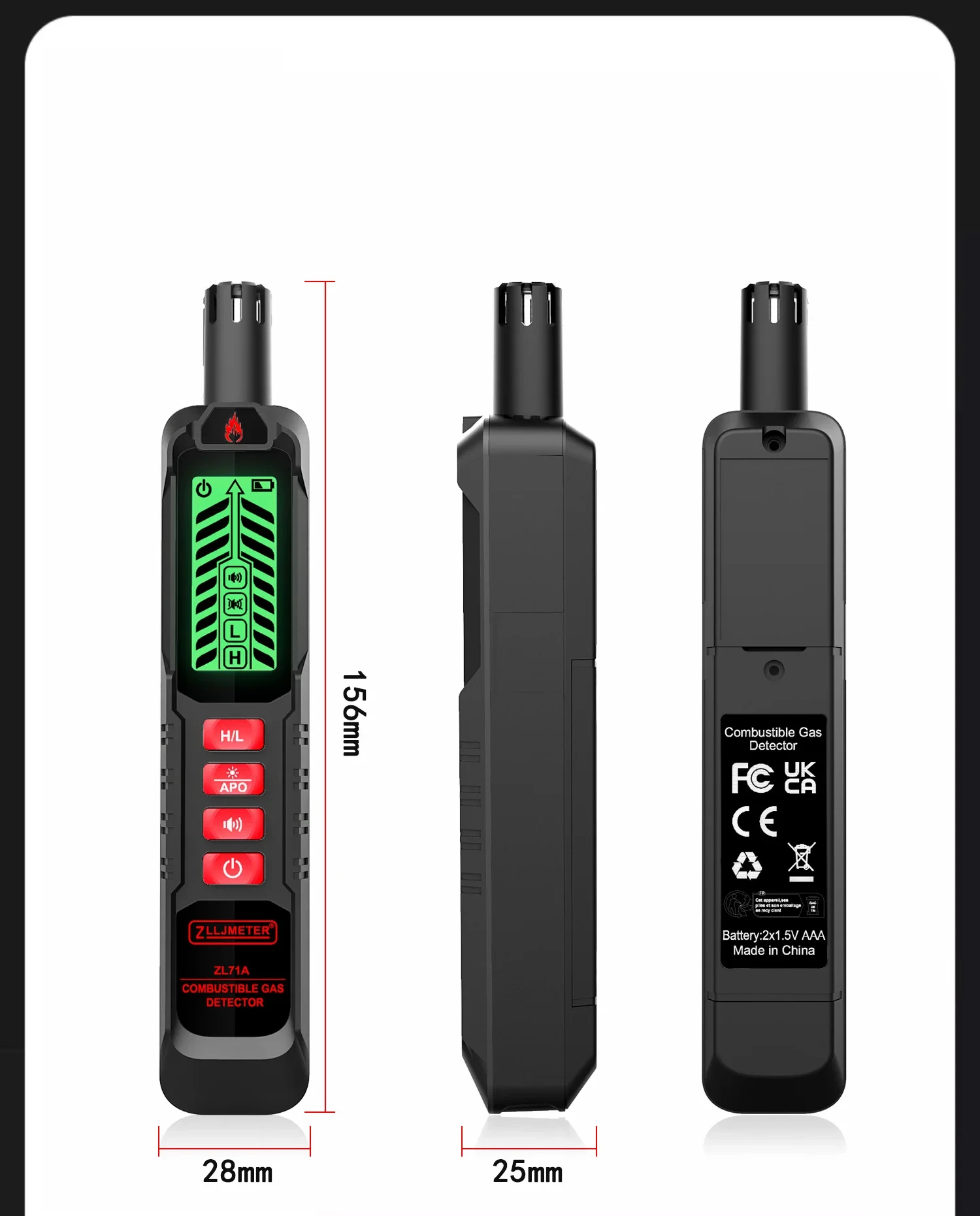 USB rechargeable gas leak detector with built-in battery Detects combustible gases like LPG, methane, propane, and natural gas High-sensitivity sensor for fast and accurate leak detection Sound and light alarm alerts for instant safety warning Quick response time for real-time gas leakage identification Easy one-button operation with fast warm-up Portable pen-style design – lightweight and easy to carry Ideal for home kitchens, gas pipelines, HVAC, and industrial use Helps prevent fire hazards and ensures safety in enclosed areas