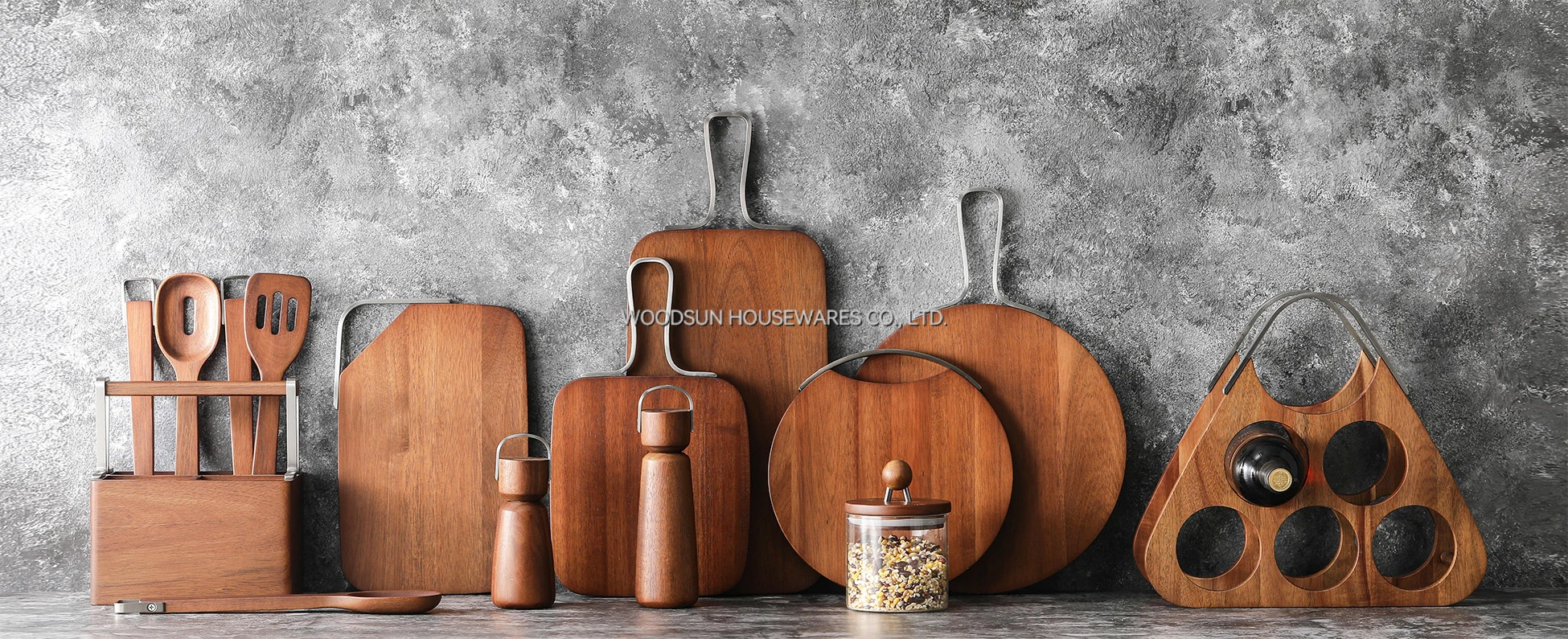 Woodsun Custom Paddle Serving Tray Board With Metal Hardware Handles
