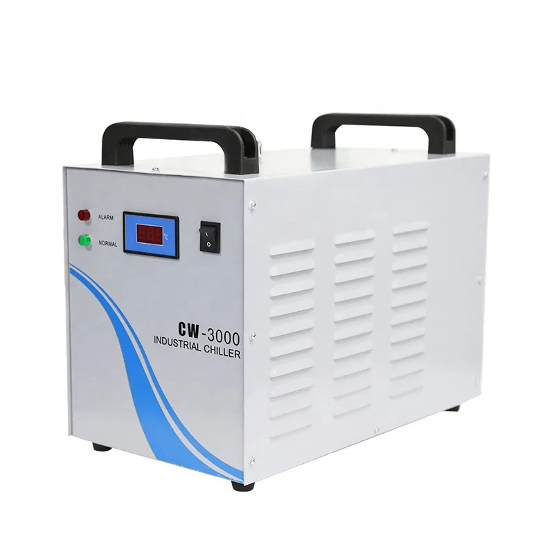 Factory Price Air Cooled Water Tank Industrial Water Chiller CO2 Laser Tube  Small Air Cooled Water Chiller Cw3000 Cw3500 Cw5200 for Laser Cutting  Machine - China Water Chiller, Air Cooled Water Chiller