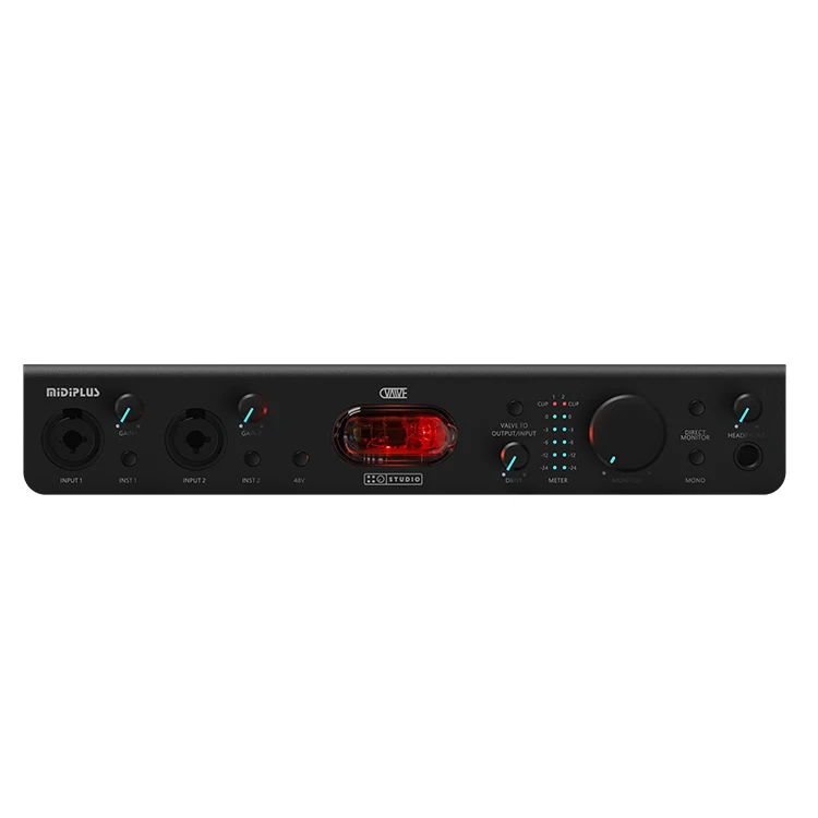 Midiplus Studio valve OTG Pro Audio Interface Guitar 2In 2Out Studio  Recording Live Dubbing Metal Sound Card USB Recording| Alibaba.com