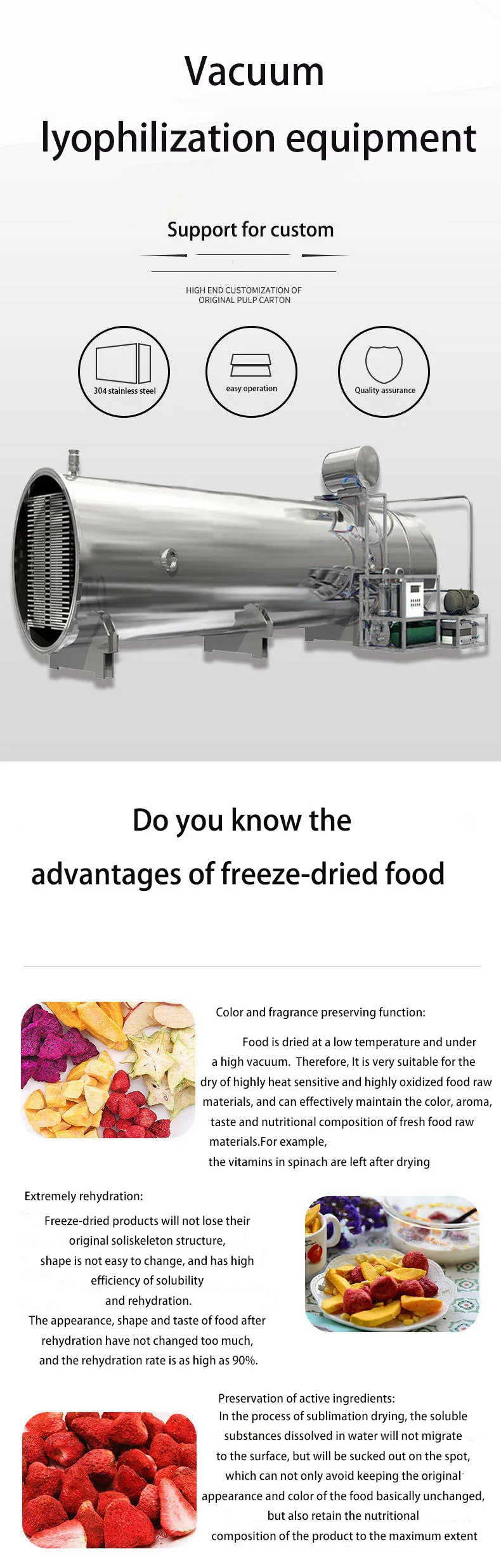 Automatic Industrial Freeze Dryer for Fruits and Vegetables Food Processing Freeze Drying Machine Key Dough Sheeter Included
