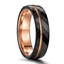 Tungsten Steel Unisex Ring Simple Sand Surface with Trendy Cut Flower Inlay Gold Black Plated Sapphire Men's Fashion Jewelry