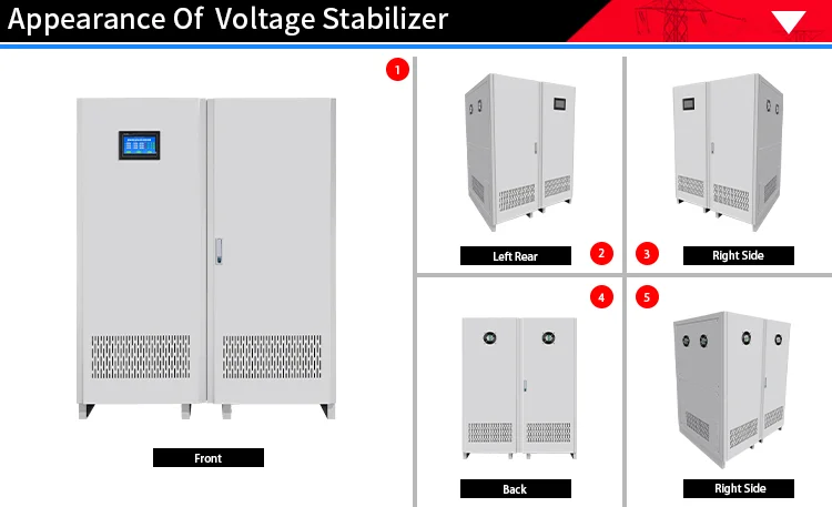 300kw 200kw 150kw 100KW Three Phase 220V 380V Servo Motor Automatic Voltage Regulator Voltage Stabilizer AVR