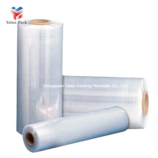 sample lldpe pallet packing stretch hand roll wrap transparent film custom thickness