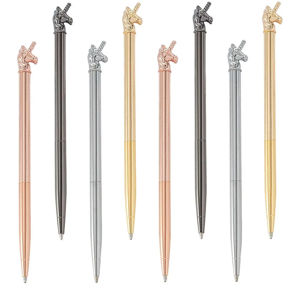 Лидер продаж оптовая продажа металлическая шариковая ручка в форме единорога с вашим логотипом рекламный