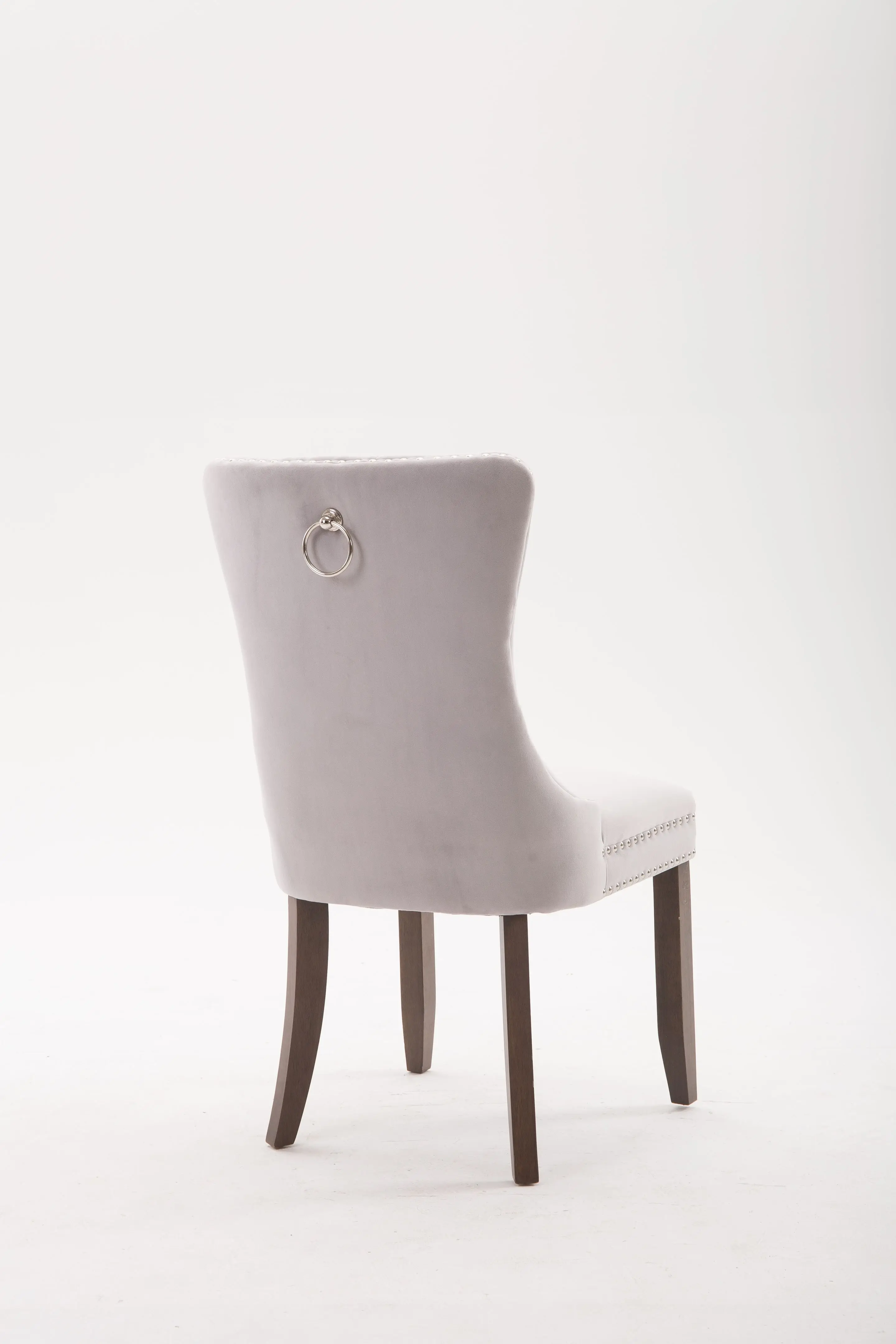 Modern Dining Room Set Furniture Upholstered Linen Fabric High Back Dining Table Chair factory