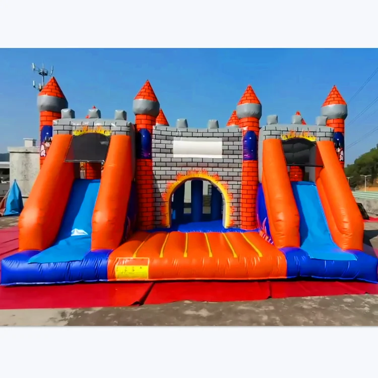 后院使用定制主题充气跳跃城堡充气弹跳房子带障碍赛