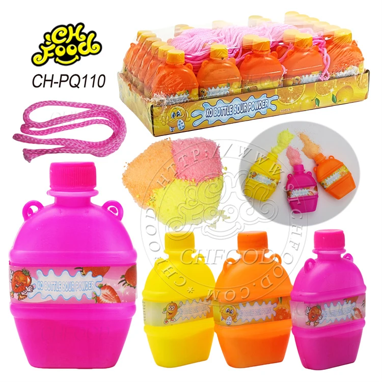 Halal Wholesale and OEM XO Bottle Fruit Flavor mango Strawberry Orange Sour Powder Candy Toy for Kids