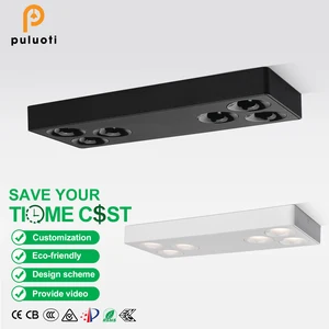 PULUOTI Modern 36W Ultra-Thin H33mm Aluminum Square LED Spotlights Indoor Application Anti-Glare for Home Office Living Room
