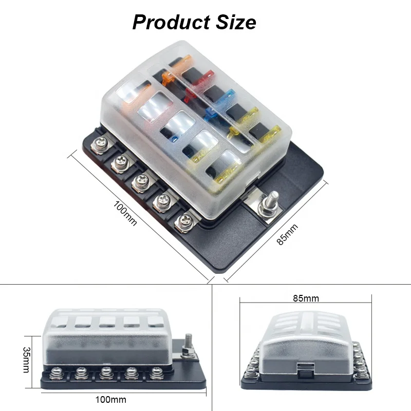 Selyse 6 Portafusibili Da 18 AWG Per Auto, Camion, Auto, Moto - 4