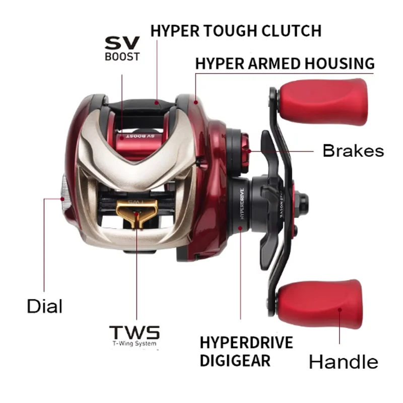 Daiwa 24 Salamandura SV TW 150 Right Hand Fishing Reel - Aluminium