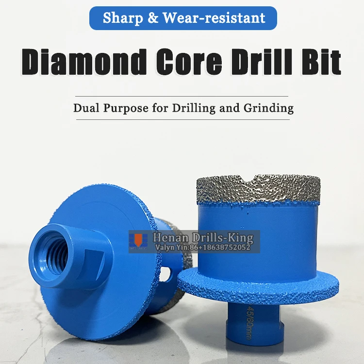 Provide M14 Threaded Triangle Shank Tile Brazed Washbasin Hole Opener Hole Saw Diamond Core Cutting Bit for Washbasin Marble