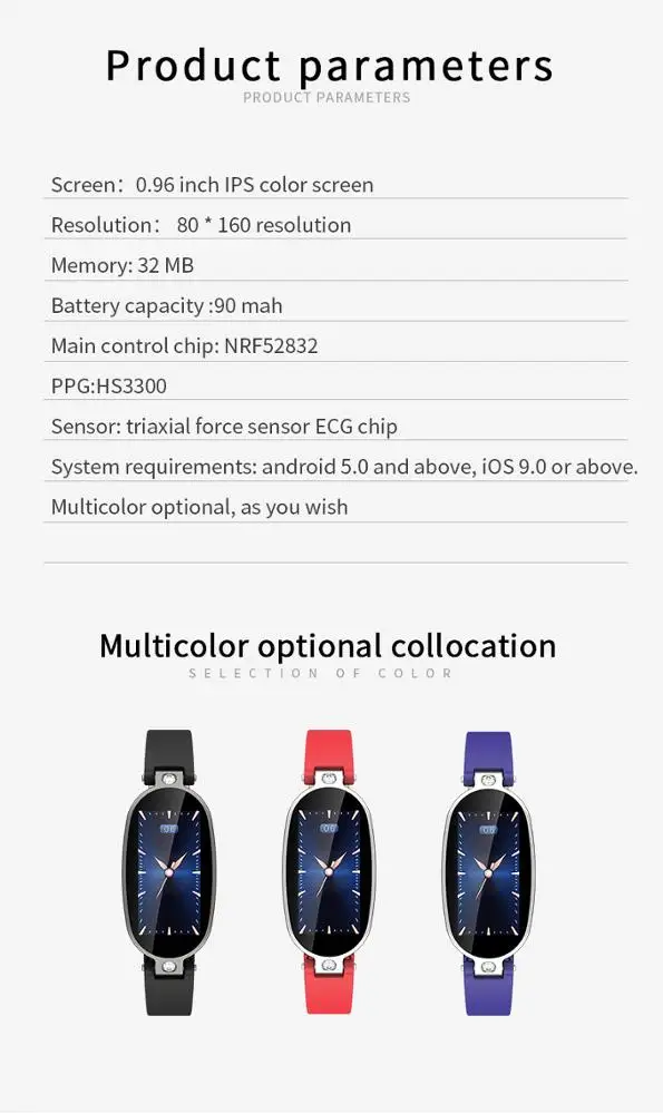 Drop Shipping B79 Android Ecg Ppg  Smart Watch Band Women Sports HeartRate Monitor Blood Pressure Watch Ladies Girls Smart Watch