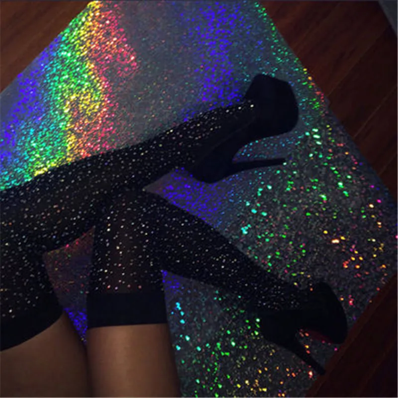 Glitter thigh high stockings best sale