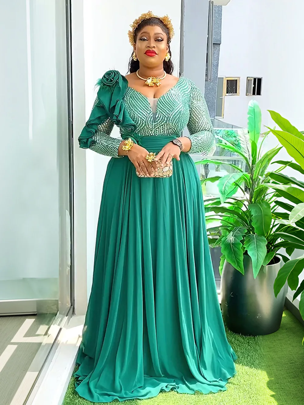 open lace back dress Plus Size Sleeveless Christmas Party Dress