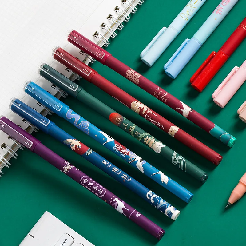 Black Constellation 12 Pcs/set Gel Pens Erasable Pens 0.5mm Black Blue Ink  Office & School Penscute Pens, Sign Pen, Gel Pen, Pens,stationary 
