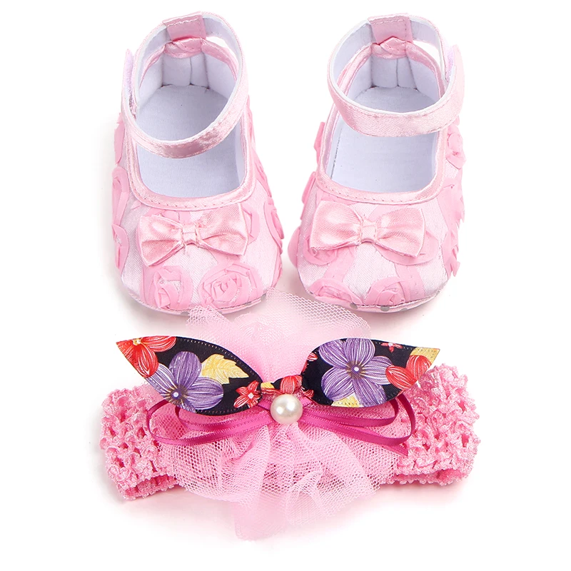 Infant Baby Girl Shoes Baby Mary Jane Flats Princess Wedding Dress Shoes Crib Shoe for Newborns, Infants, Babies, and Toddlers