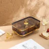 Gilded carriage square fruit bowl (smoky gray)