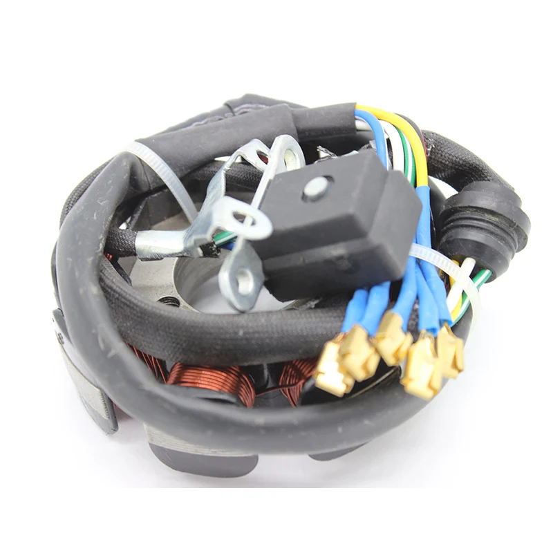 thumbnail image 2 of 8-coil 5-wire AC Fired Magneto Stator (type I Mounting Holes) For Motorcycle CG1 2 of 12