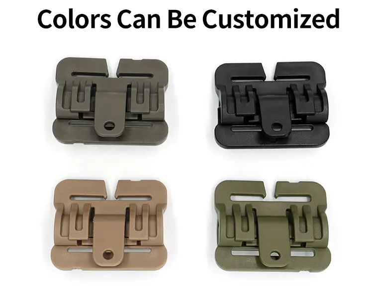 Custom Logo Pa66 Webbing Plastic Buckle Tactical Gear Accessories Molle System Tactical Vest Quick Side Release Belt Buckle
