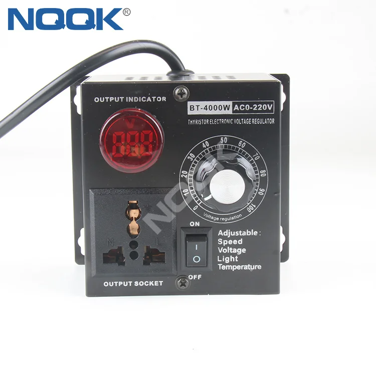 4000W AC220V Copper SVC Electronic Voltage Regulator with Adjustable Output Thyristor SCR Control Zero Hysteresis
