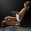 Electric wooden back - orange cowhide
