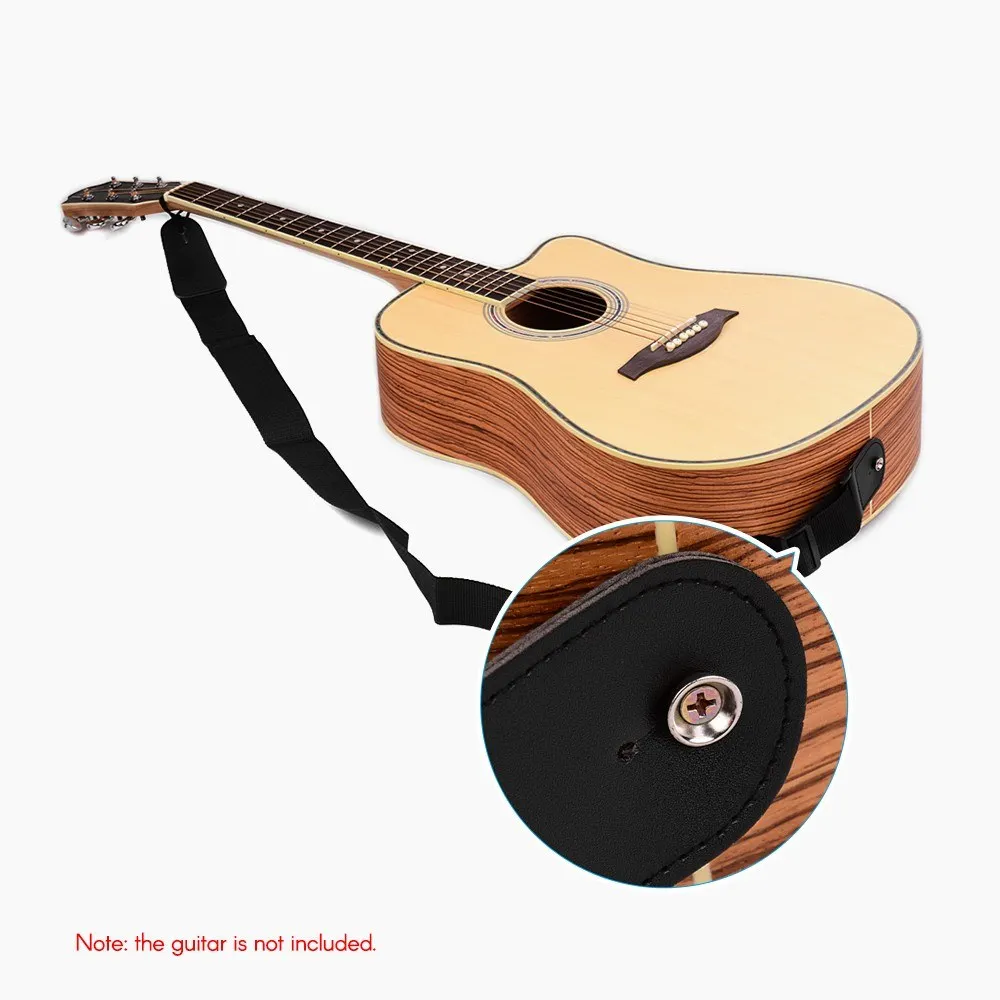 Sangle De Guitare En Cuir Véritable Réglable 127-150 Cm – Look Rétro Élégant Pour Guitare Électrique Et Acoustique