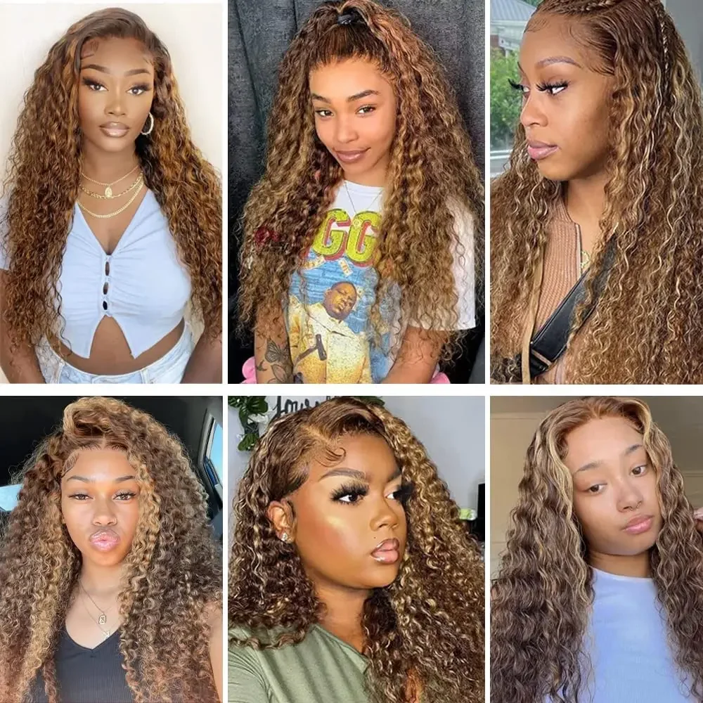Parrucca frontale in pizzo 13x6 con onde d'acqua, con messa in evidenza frontale colorata, capelli umani, parrucche economiche brasiliane da 30 pollici, per donne_voghion.com