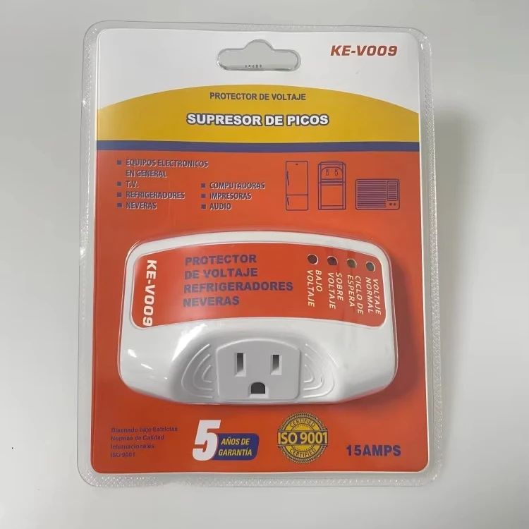 KE-V009-120V  North and South American Voltage Protectors, Voltage protection Sockets, TV Fridge, air Conditioning, Etc