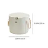Beige small foot bath bucket with lid