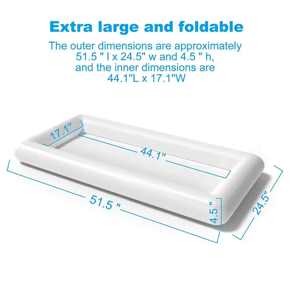 Inflatable Ice Serving Buffet Bar Salad Food Drink Tray Cooler Container for BBQ Picnic Party