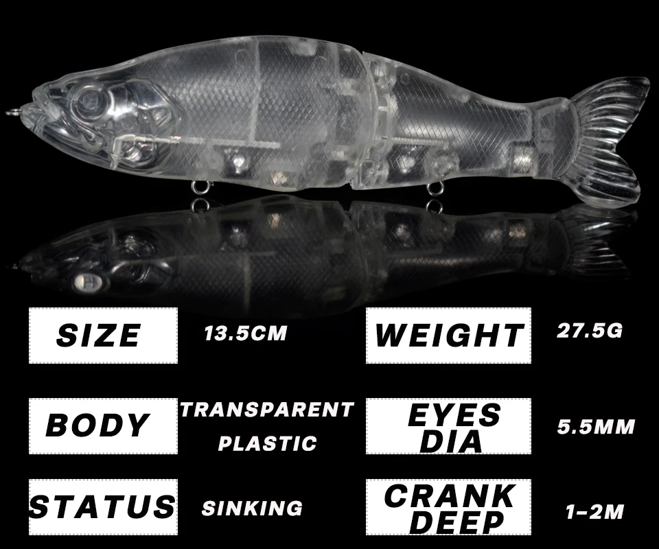 Chan's Huang Glide Baits 13.5cm 27.5g Sinking Hard Plastic Bodies