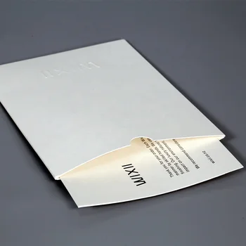 Embossed Logo Matt White Art Paper Custom Paper White Envelopes With Thank You Card For Fashion Brand