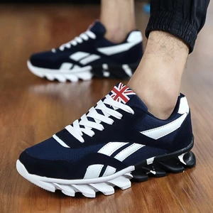 High Quality Running Shoes Men's Leather Blade Fashion Sneaker Breathable Sport Athletic Casual Men Sneakers