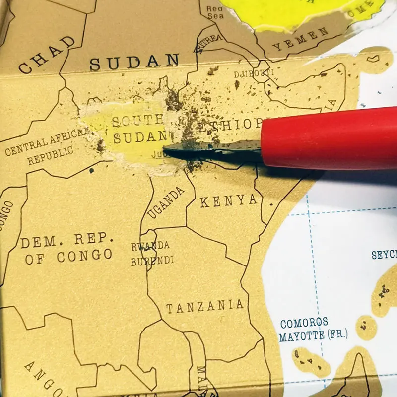 Сборная 3D-карта «сделай сам», Карта мира с эффектом царапин, глобус в подарок