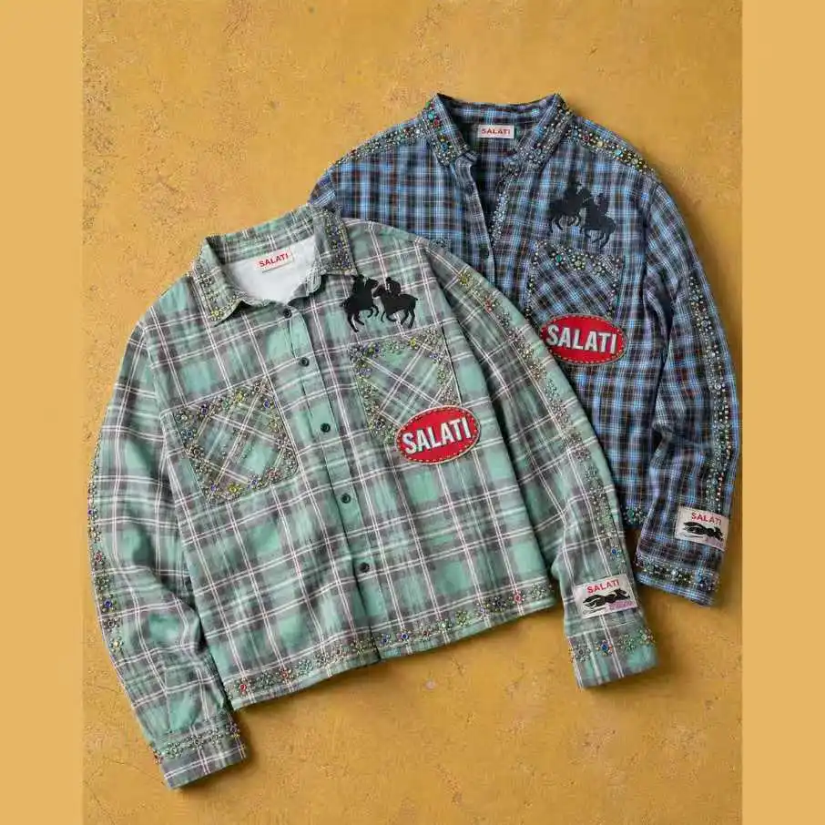 Embroidered Plaid Shirt