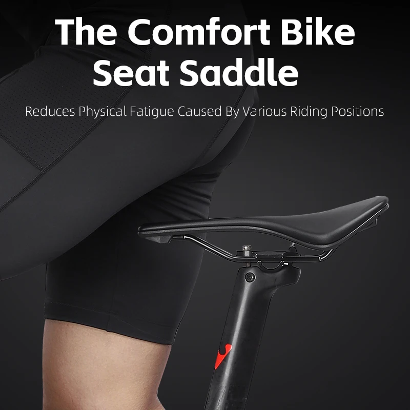 WEST BIKING-Selle de vélo confortable en gel, douce, absorbant les chocs, VTT, route de montagne, siège respirant, coussin de cyclisme creux  18