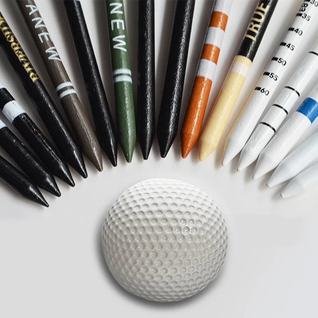 Customized Logo Golf Tees Colorful Natural Ecofriendly 54 Mm/70 Mm/83