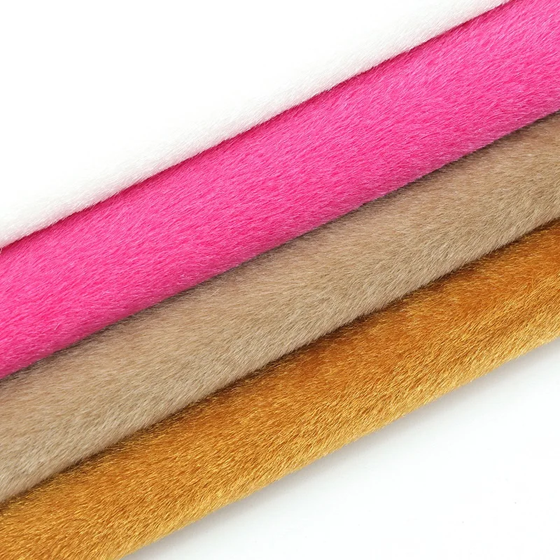 Direct Sales Multicolor Flocking, Imitation Faux Fake Horse Fur 220G Super Soft Fabric Short Hair Faux Fur Fabric