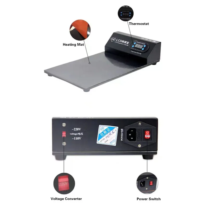 TBK-568R iPhone用LCD画面分離ツール、シリコン加熱パッド