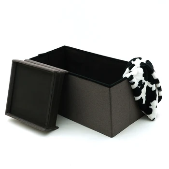Large Linen Folding Bedroom Footrest Storage Organizer Bench Ottoman Storage Box