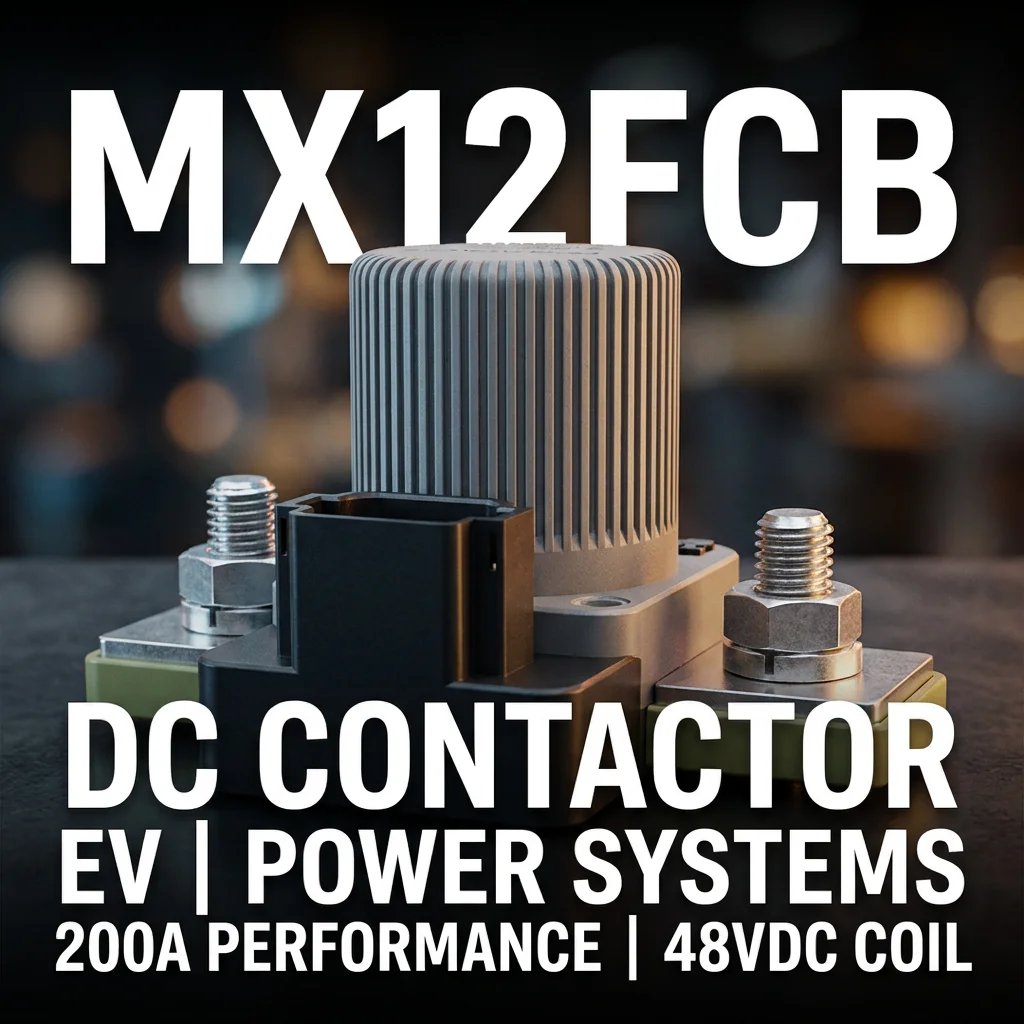 MX12FCB สำหรับเซนโซร์ต้า-จิกาแวก คอนแทคเตอร์แบบปิดสนิทระดับพรีเมียม 200A 48V ขดลวดกระแสตรง (DC) พร้อมขั้วเสริมสำหรับการใช้งานในอุตสาหกรรมและยานยนต์ไฟฟ้า (EV) สำหรับขายส่ง