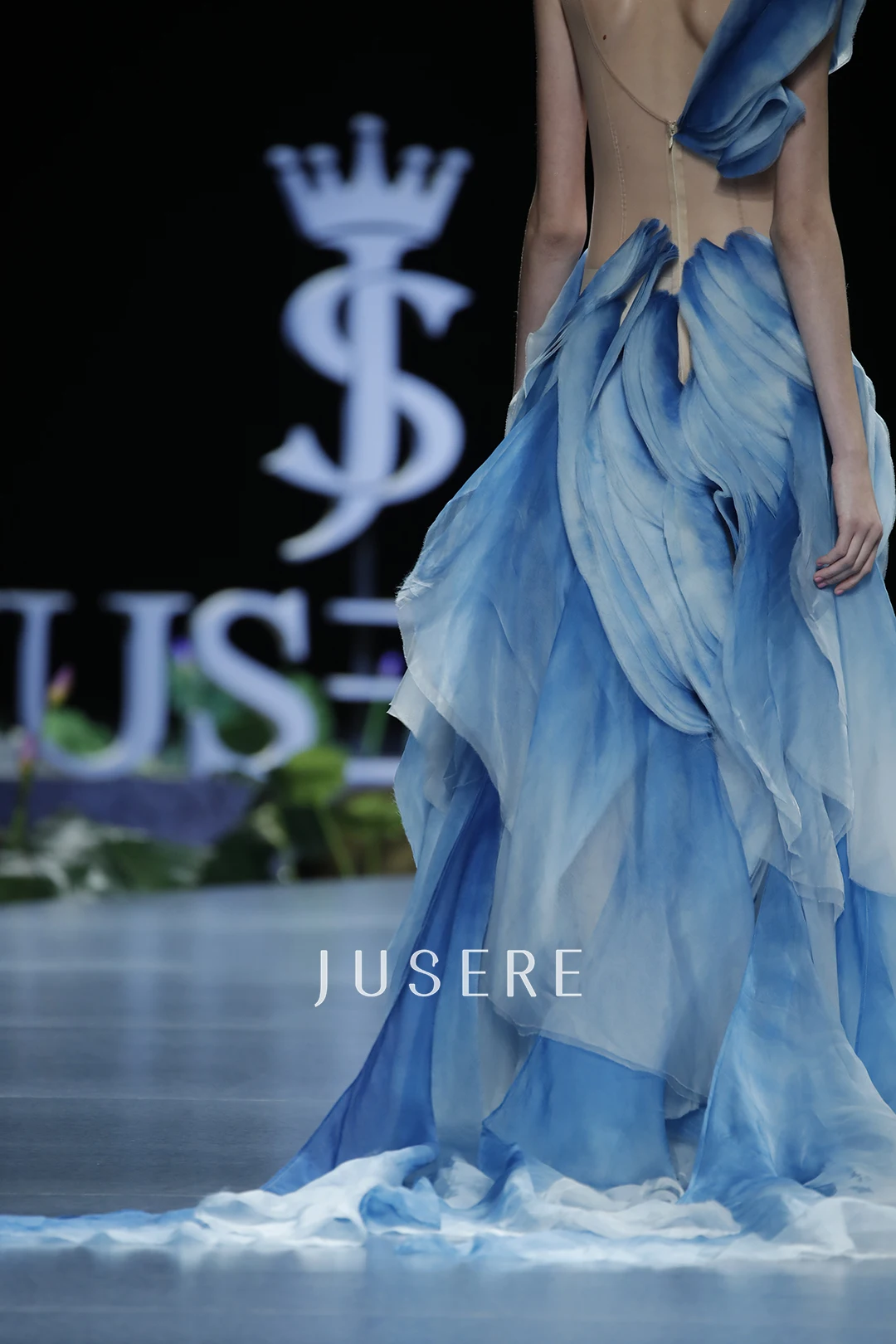 sachin and babi light blue dress BLACK BEADED LONG EVENING GOWN WITH A CAPE – Le Obsession Boutique main image 1
